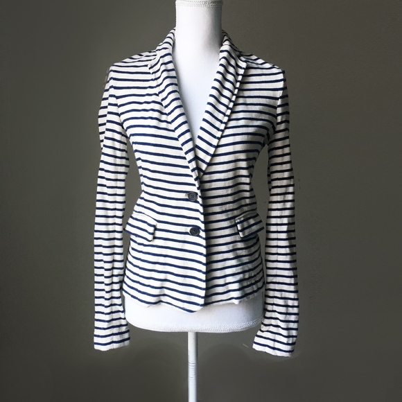 J. Crew Jackets & Blazers - J. CREW maritime striped cotton slim blazer jacket